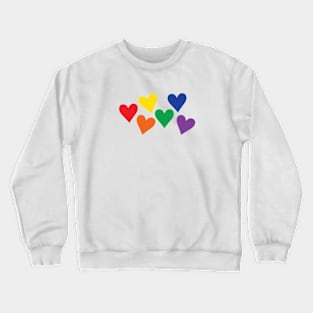 Hearts Gay Pride Crewneck Sweatshirt